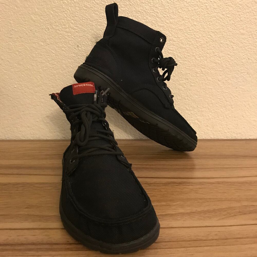 Lems Boulder Boot Vegan Chukka Sneaker Shoes Nylon Black Men's US 8.5 EU 41
